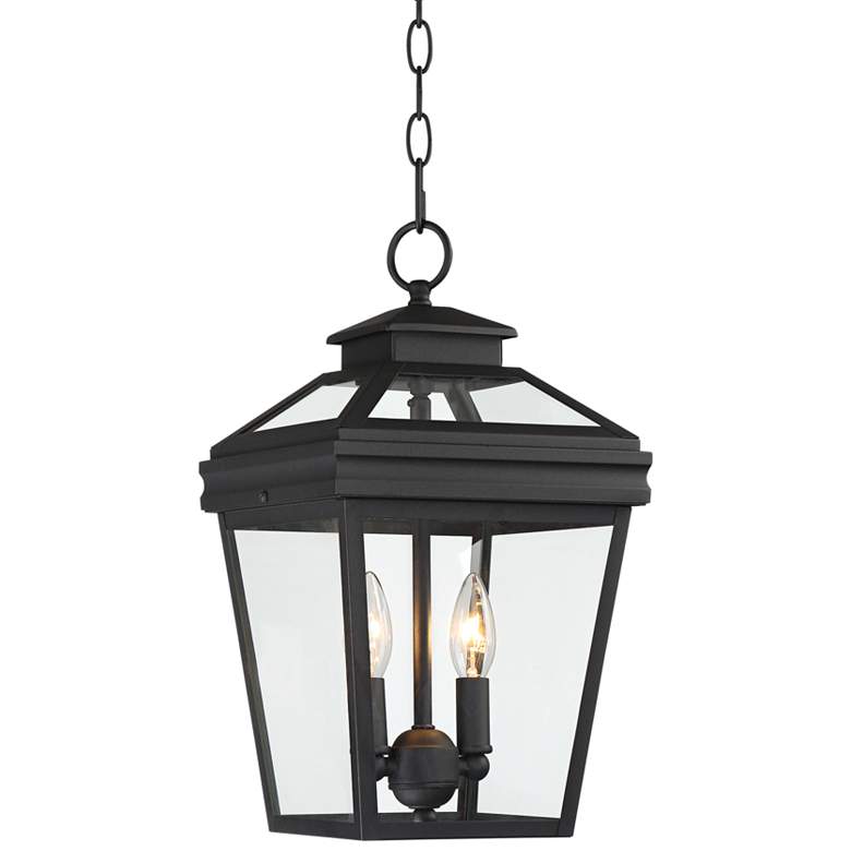Image 2 John Timberland Stratton Street 16 1/2" Black Outdoor Hanging Light