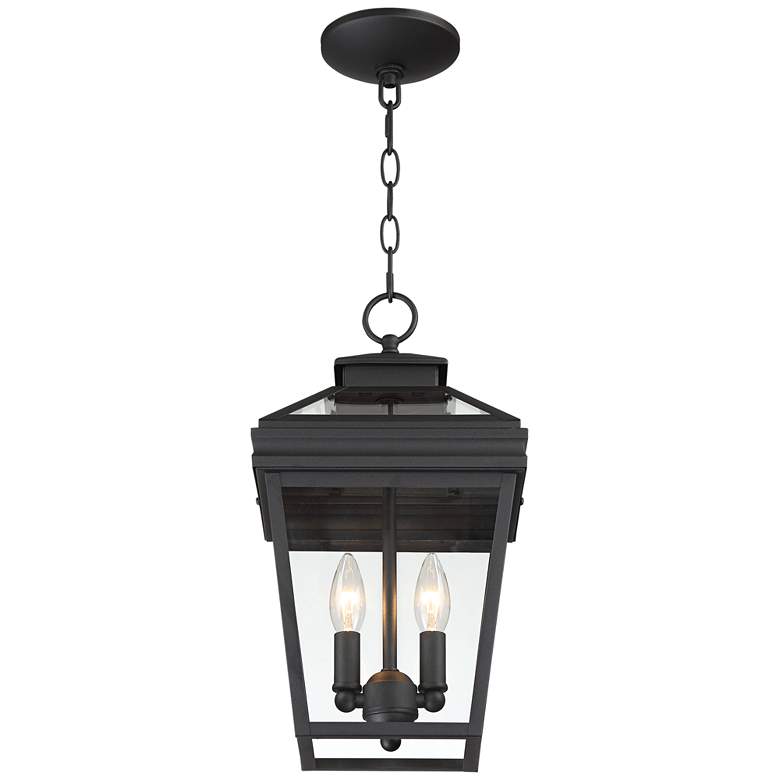 Image 6 John Timberland Stratton Street 16 1/2" Black Outdoor Hanging Light more views