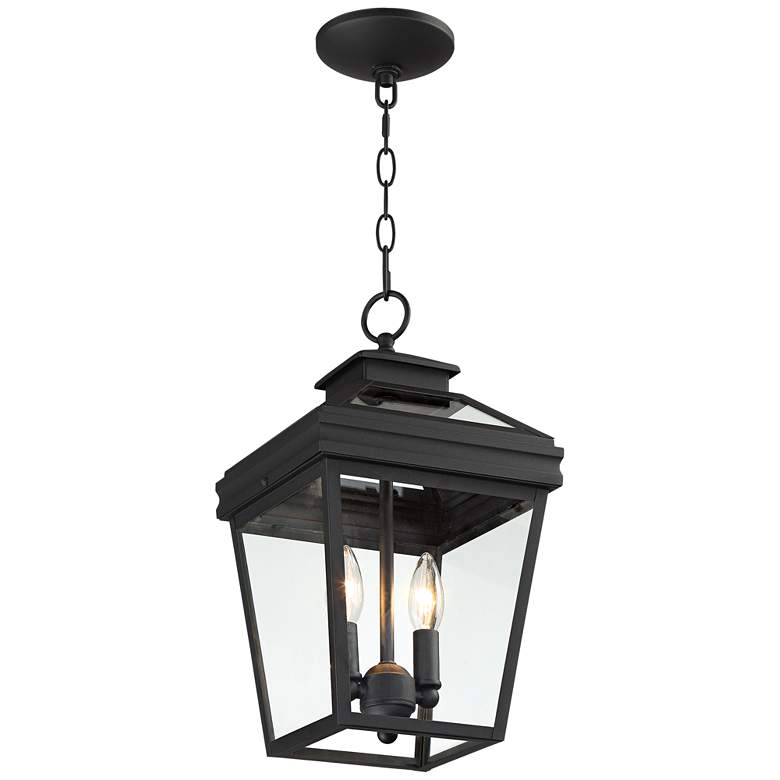 Image 7 John Timberland Stratton Street 16 1/2" Black Outdoor Hanging Light more views