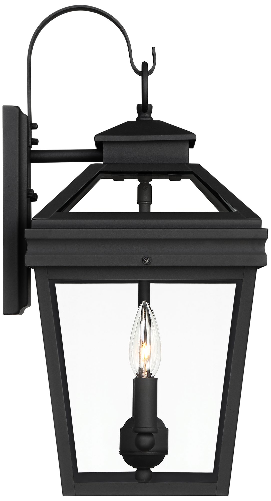 John Timberland Stratton Street 16 1/2" High Black Outdoor Wall Light in scene