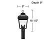 6_John Timberland Stratton Street 18 1/2" High Black Outdoor Post Light more views