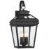 John Timberland Stratton Street 22" Black Outdoor Lantern Wall Light