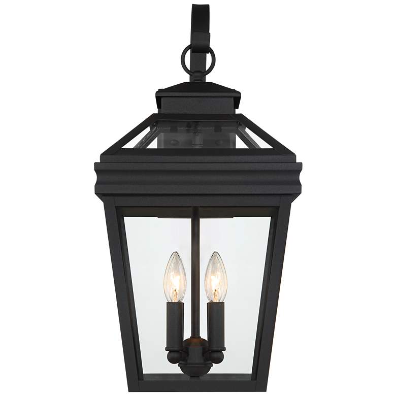 Image 4 John Timberland Stratton Street 22" Black Outdoor Lantern Wall Light more views