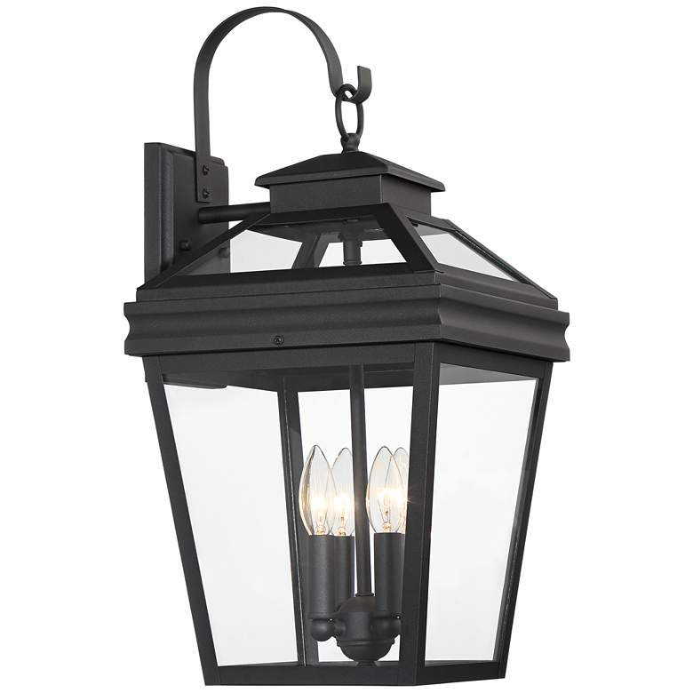 Image 5 John Timberland Stratton Street 22" Black Outdoor Lantern Wall Light more views
