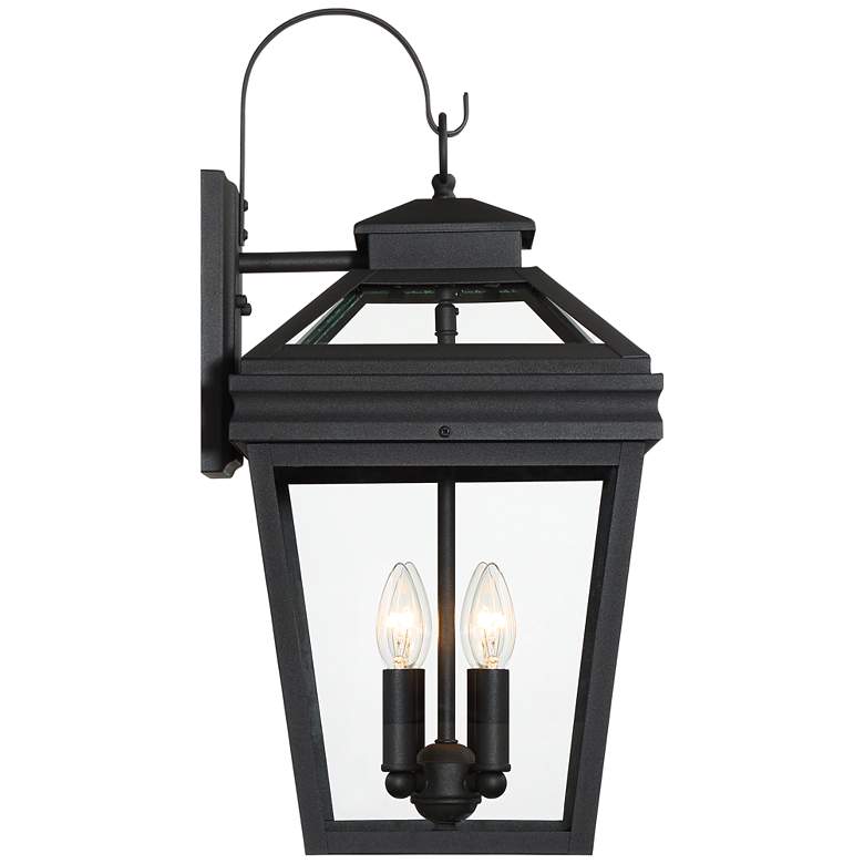 Image 6 John Timberland Stratton Street 22" Black Outdoor Lantern Wall Light more views