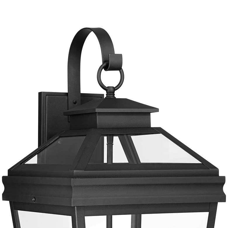Image 3 John Timberland Stratton Street 27" Black Outdoor Lantern Wall Light more views