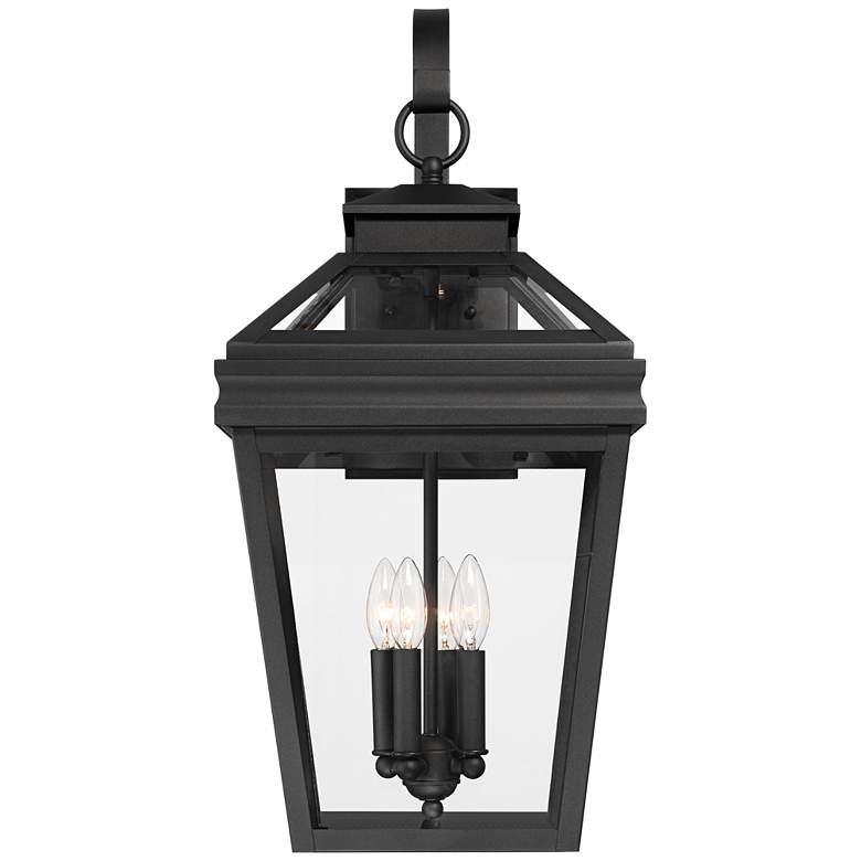 Image 4 John Timberland Stratton Street 27" Black Outdoor Lantern Wall Light more views