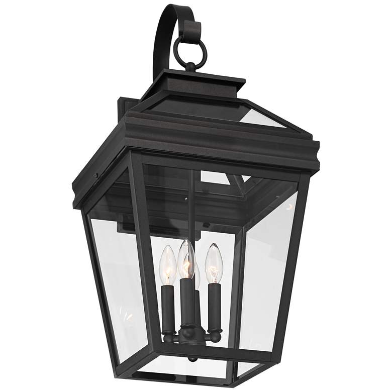 Image 5 John Timberland Stratton Street 27" Black Outdoor Lantern Wall Light more views