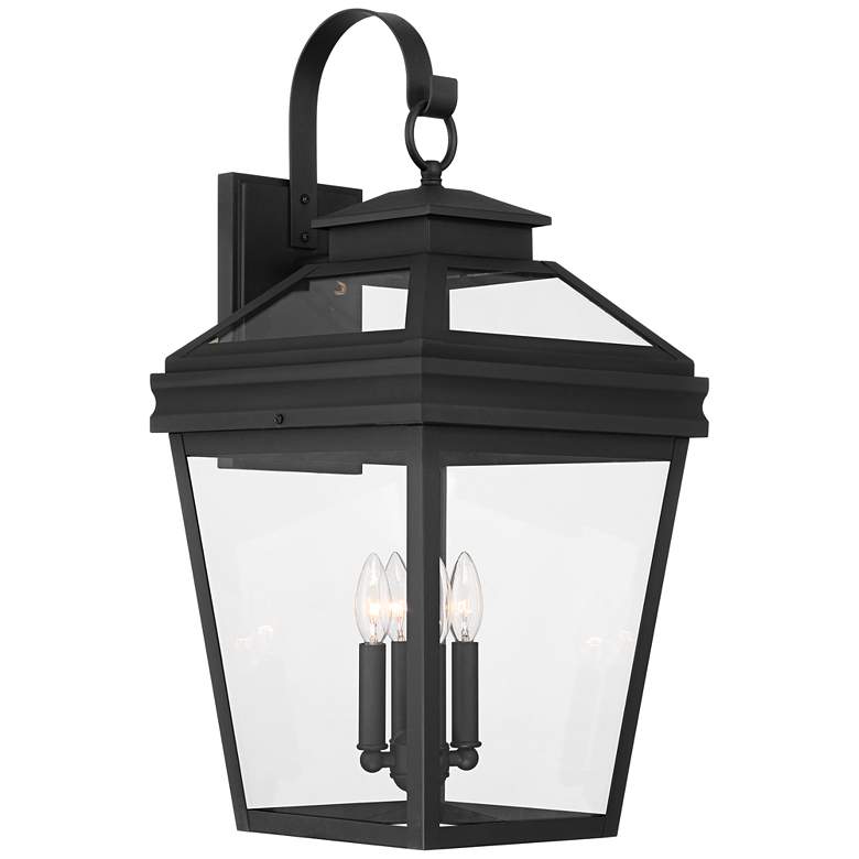 Image 6 John Timberland Stratton Street 27" Black Outdoor Lantern Wall Light more views