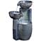 John Timberland Summer Leaves 26" Ceramic Fountain with LED Lights