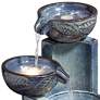 4_John Timberland Summer Leaves 26" Ceramic Fountain with LED Lights more views