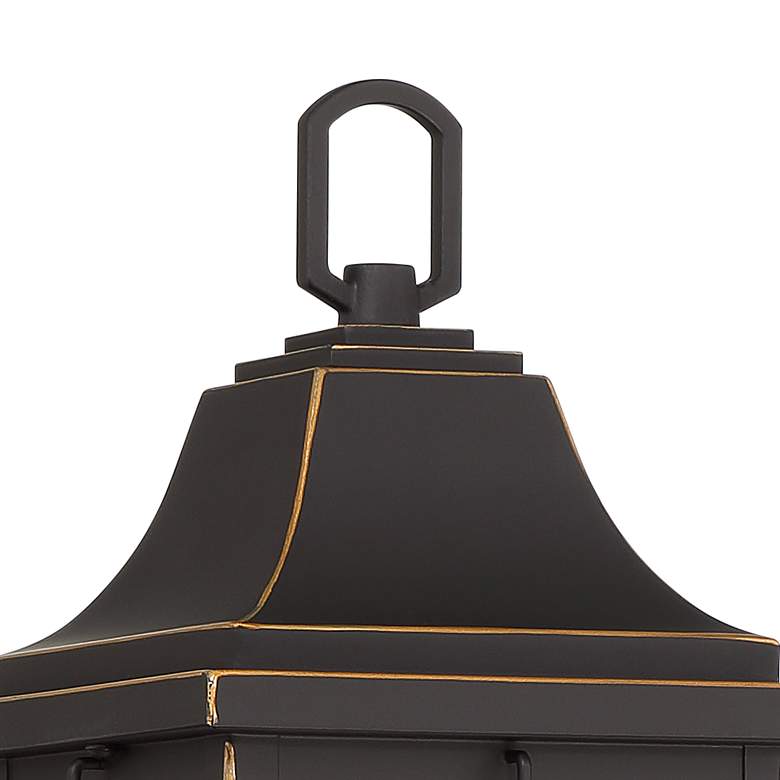 Image 4 John Timberland Sunderland 15" High Black Warm Gold Outdoor Wall Light more views