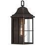 6_John Timberland Sunderland 15" High Black Warm Gold Outdoor Wall Light more views