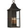 John Timberland Sunderland 24 3/4" Black and Gold Outdoor Wall Lantern