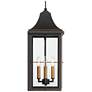 John Timberland Sunderland 24 3/4" Black and Gold Outdoor Wall Lantern