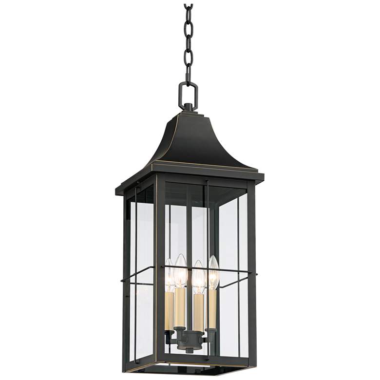 Image 2 John Timberland Sunderland 24 3/4" High Black Outdoor Hanging Light