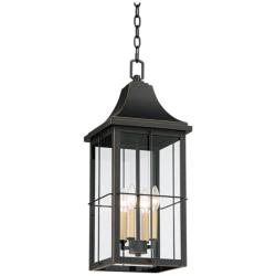 John Timberland Sunderland 24 3/4" High Black Outdoor Hanging Light
