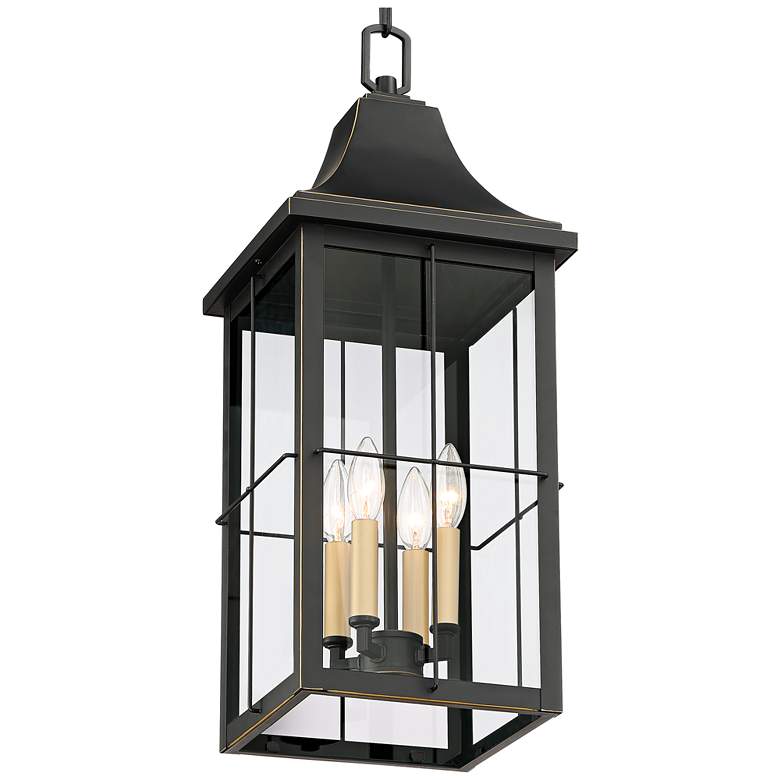 Image 3 John Timberland Sunderland 24 3/4" High Black Outdoor Hanging Light more views