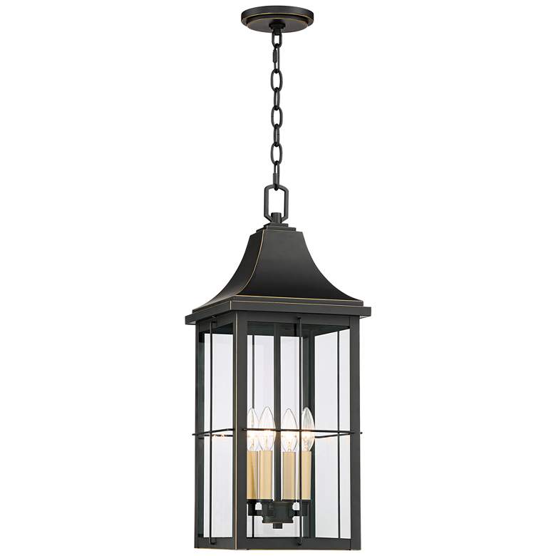 Image 6 John Timberland Sunderland 24 3/4" High Black Outdoor Hanging Light more views