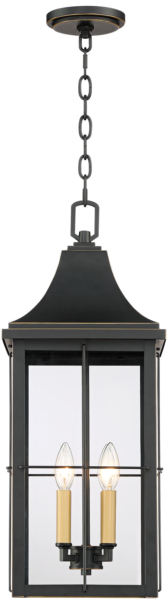 Watch A Video About the John Timberland Sunderland Black Outdoor Hanging Light