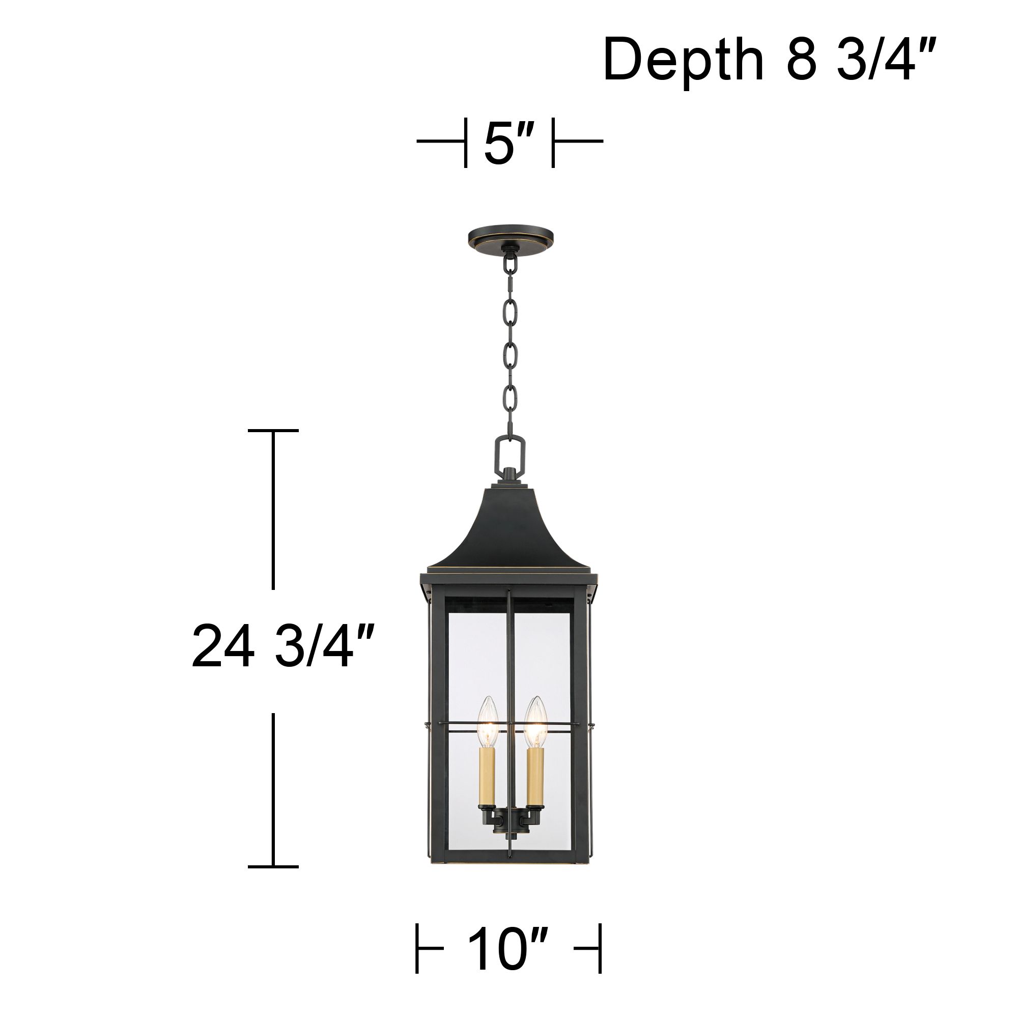 Watch A Video About the John Timberland Sunderland Black Outdoor Hanging Light
