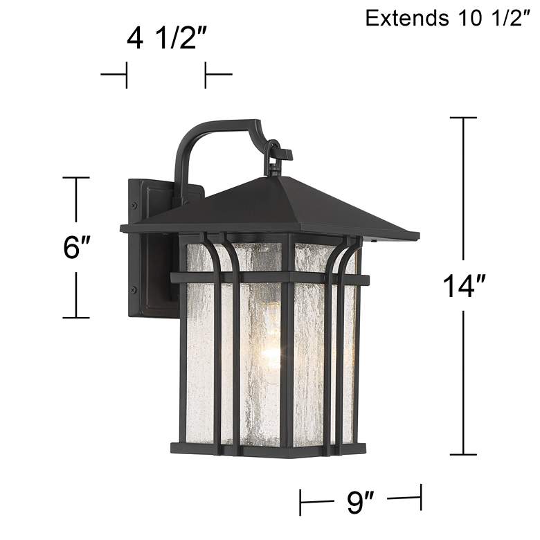 Image 7 John Timberland Syon 14" High Bronze and Glass Outdoor Wall Light more views
