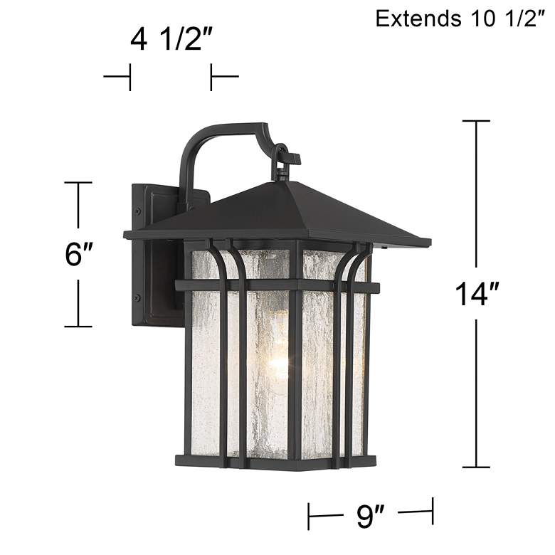 Image 7 John Timberland Syon 14 inch High Bronze and Glass Outdoor Wall Light more views