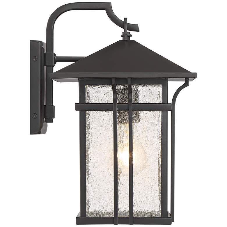 Image 5 John Timberland Syon 14"H Bronze and Glass Outdoor Wall Light Set of 2 more views