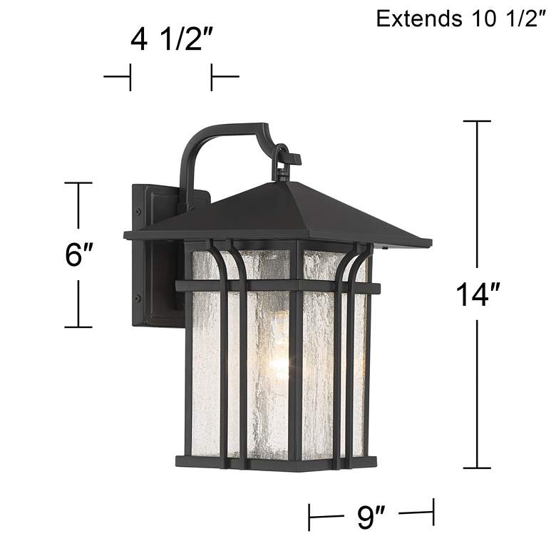 Image 7 John Timberland Syon 14 inchH Bronze and Glass Outdoor Wall Light Set of 2 more views