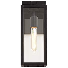 Image5 of John Timberland Titan 14 1/4" Clear Glass and Black Outdoor Wall Light more views