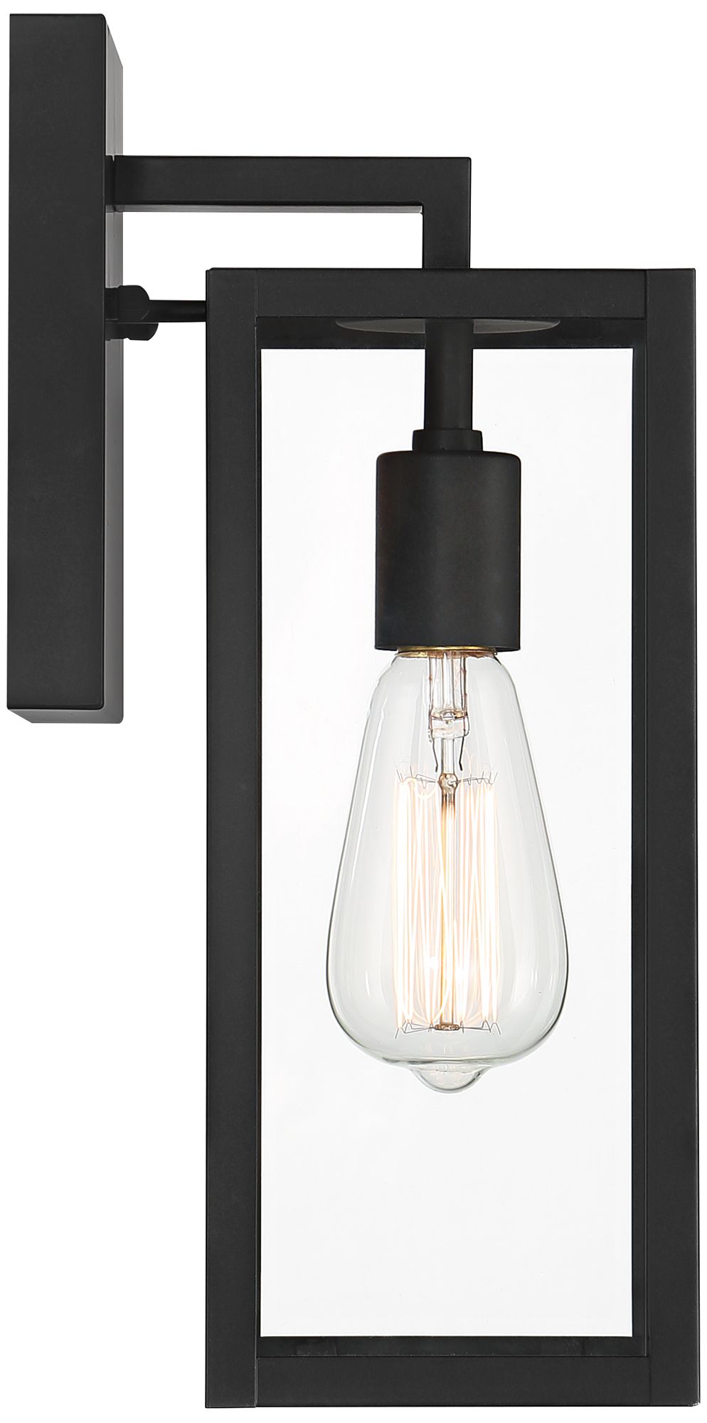John Timberland Titan 14 1/4" Mystic Black Outdoor Lights Set of 2 in scene