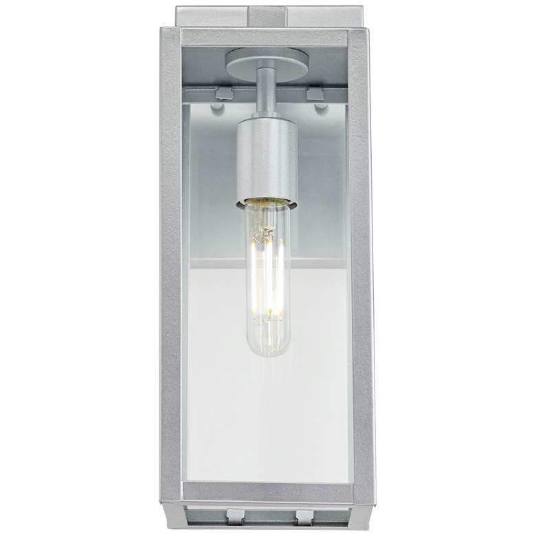 Image 5 John Timberland Titan 14" High Glass and Silver Outdoor Wall Light more views