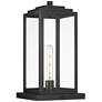 4_John Timberland Titan 17" Matte Black Clear Glass Outdoor Pier Light