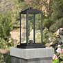 3_John Timberland Titan 17" Matte Black Clear Glass Outdoor Pier Light