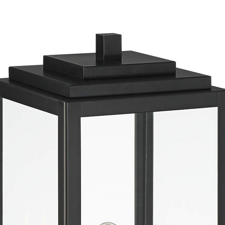 Image 4 John Timberland Titan 17" Matte Black Clear Glass Outdoor Pier Light more views