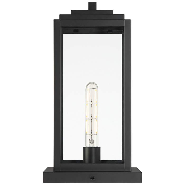 Image 6 John Timberland Titan 17" Matte Black Clear Glass Outdoor Pier Light more views