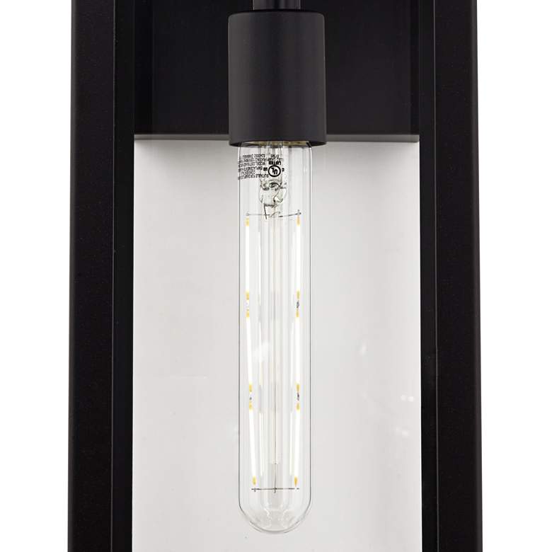 Image 4 John Timberland Titan 17 inch Mystic Black and Glass Outdoor Wall Light more views