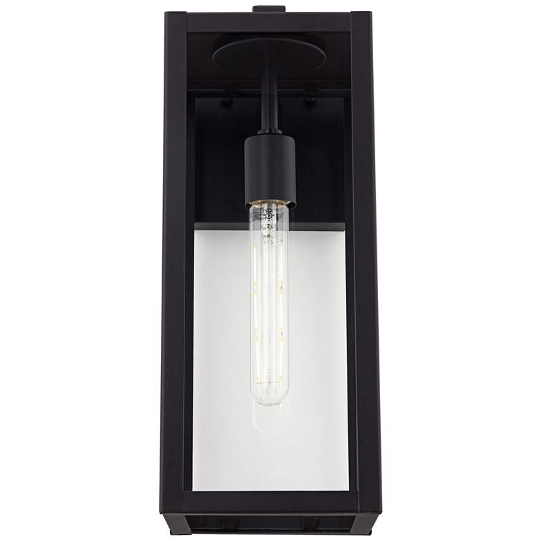 Image 6 John Timberland Titan 17" Mystic Black and Glass Outdoor Wall Light more views