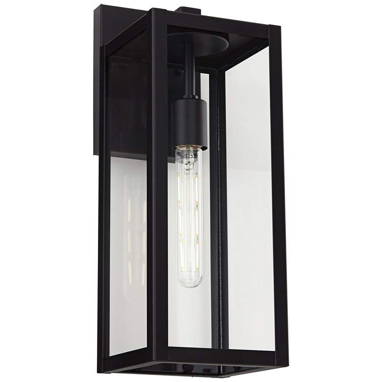 Image 6 John Timberland Titan 17" Mystic Black Outdoor Wall Lights Set of 2 more views