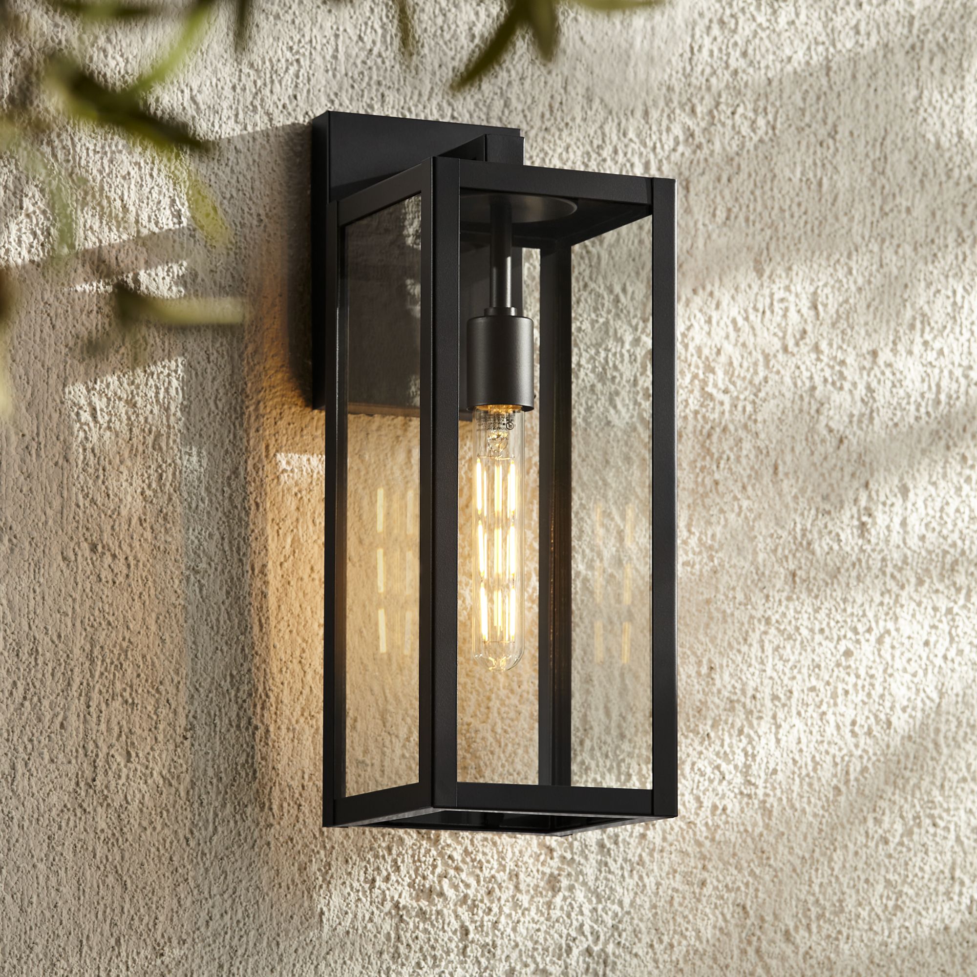Watch A Video About the John Timberland Titan Mystic Black Outdoor Wall Lights Set of 2