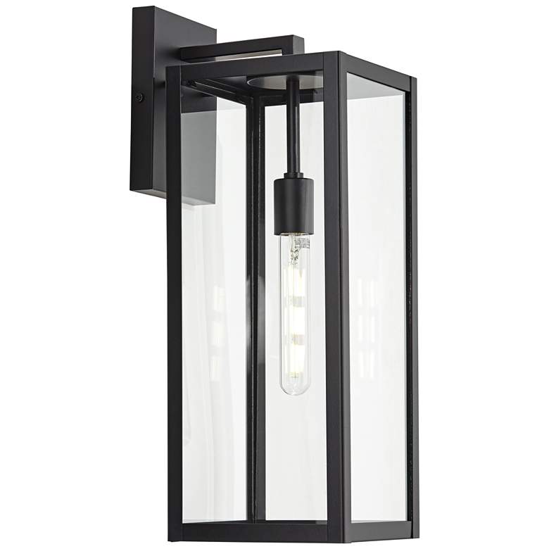 Image 7 John Timberland Titan 20" Mystic Black Outdoor Wall Lights Set of 2 more views