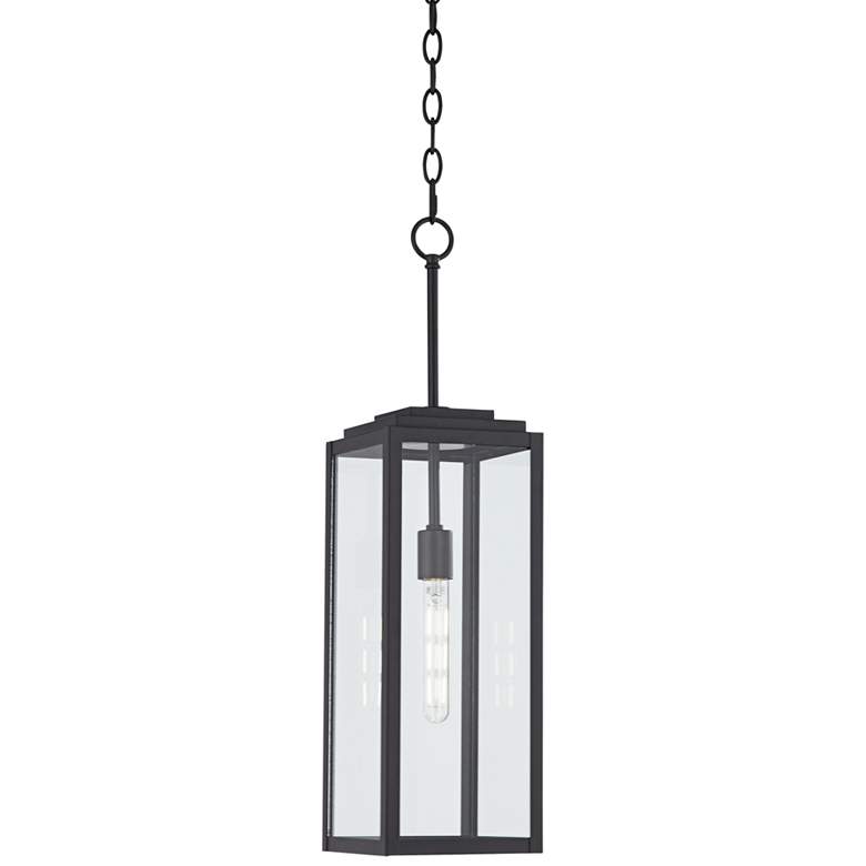 Image 3 John Timberland Titan 27 1/4" Mystic Black Rectangular Hanging Light