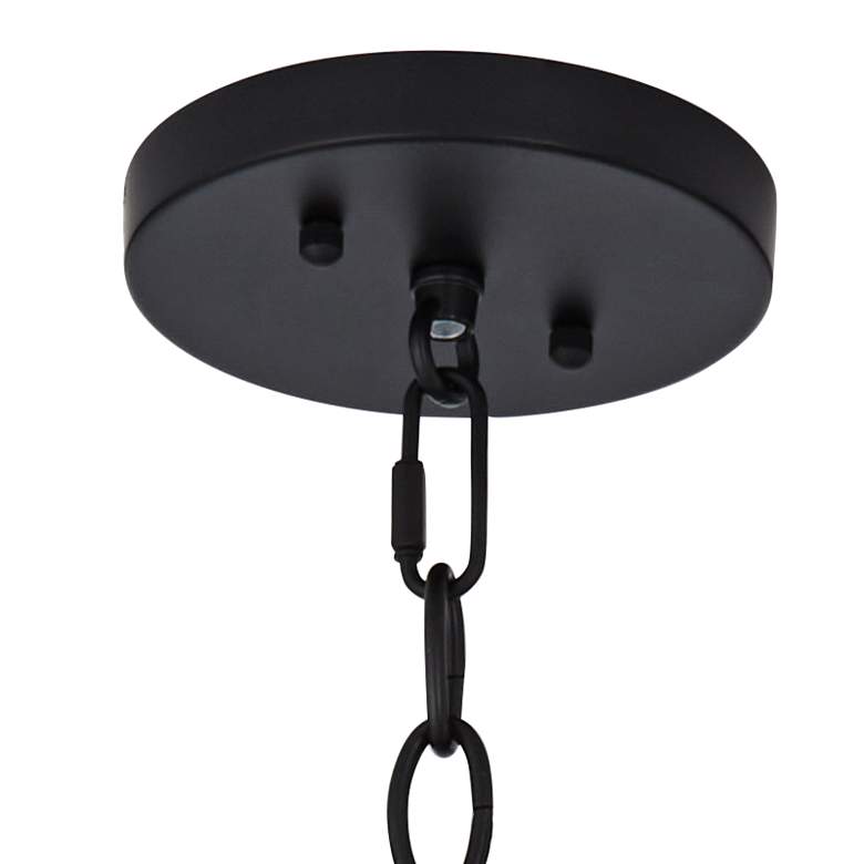 Image 5 John Timberland Titan 27 1/4" Mystic Black Rectangular Hanging Light more views