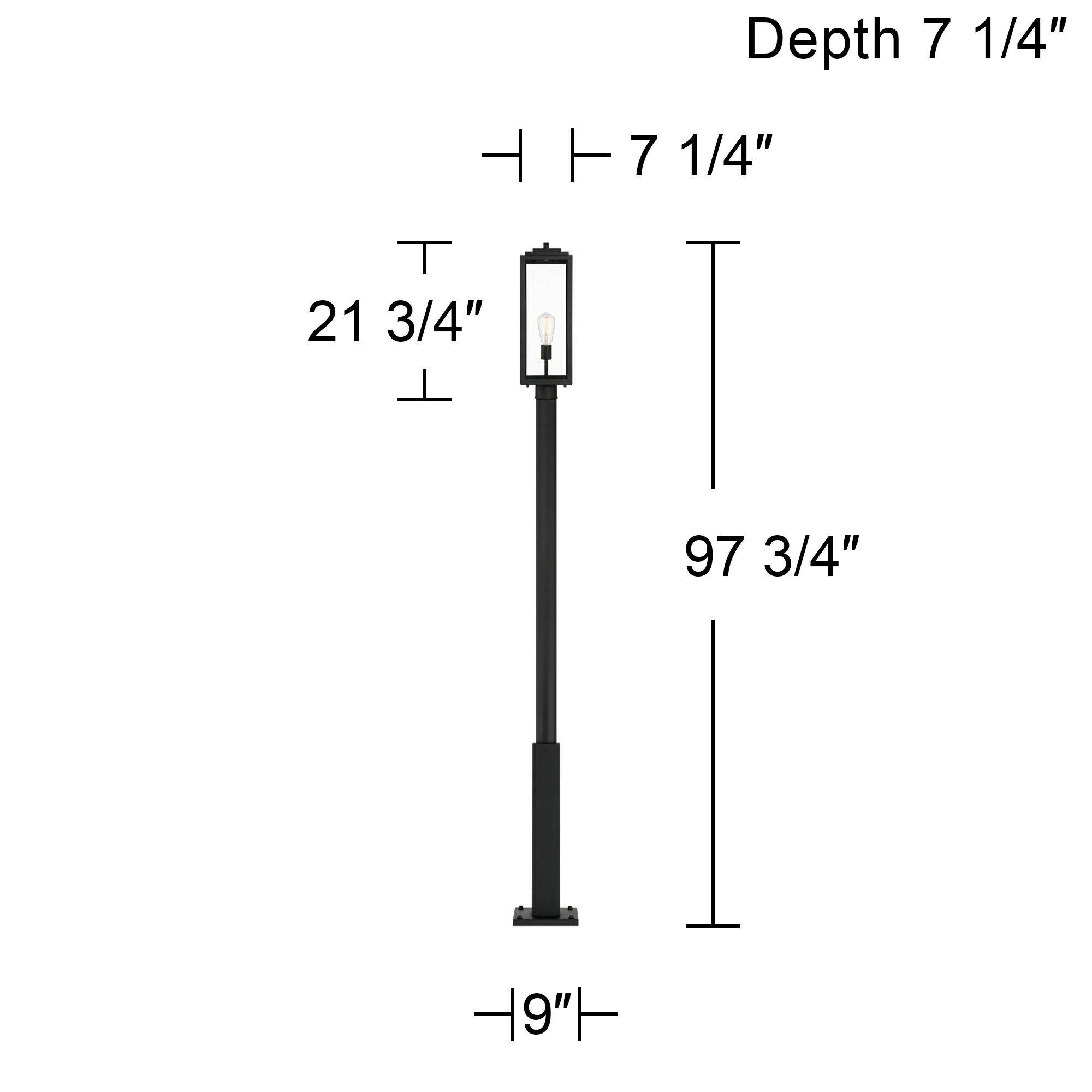 John Timberland Titan 97 3/4" High Mystic Black Outdoor Post Light