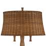 John Timberland Tree Trunk 31 1/2" Rattan Shade Rustic Table Lamp