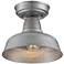 John Timberland Urban Barn 10 1/4" Galvanized Outdoor Ceiling Light