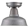 5_John Timberland Urban Barn 10 1/4" Galvanized Outdoor Ceiling Light more views