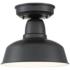 John Timberland Urban Barn 10 1/4" Wide Black Outdoor Ceiling Light