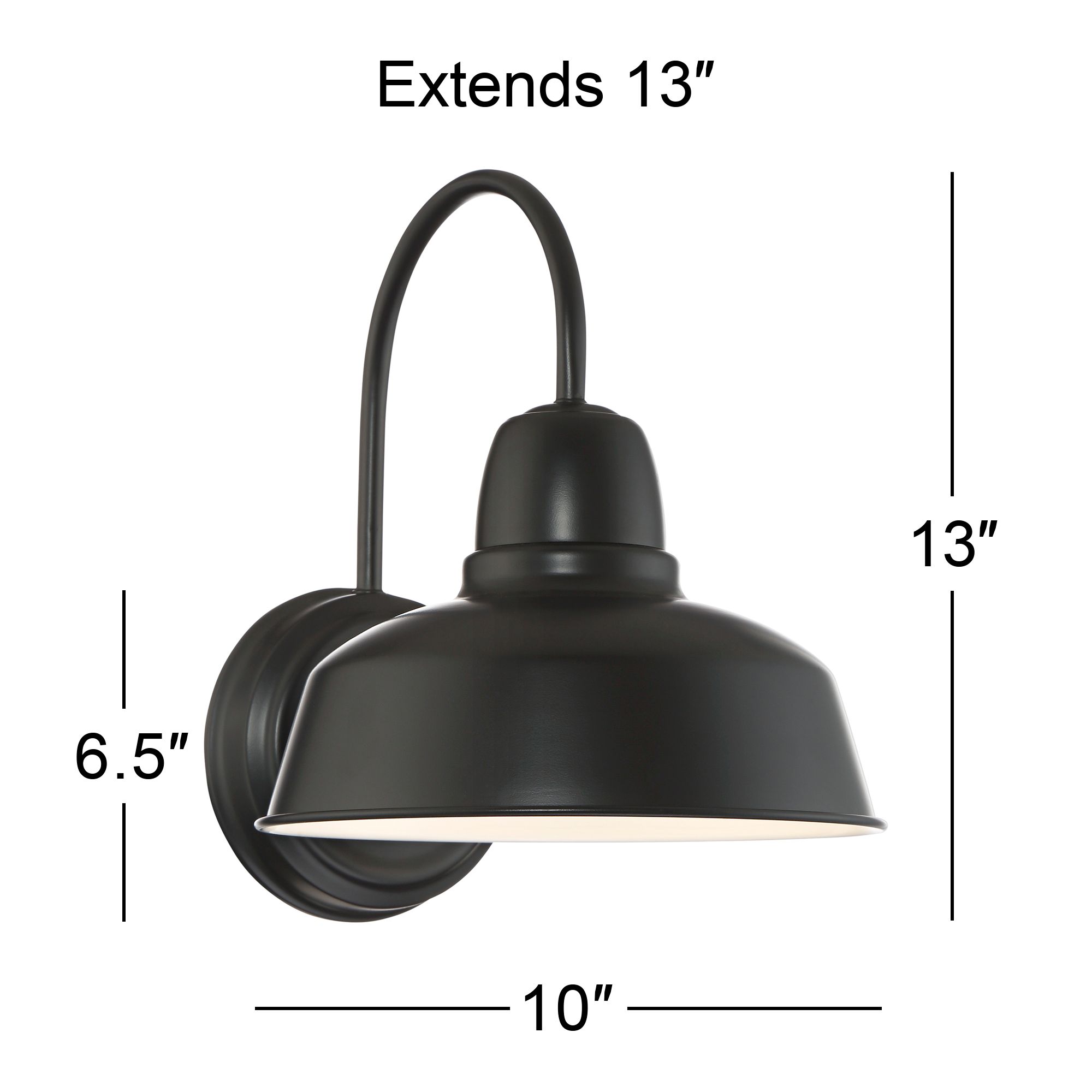 John Timberland Urban Barn 13" High Barn Light Black Finish Sconce in scene