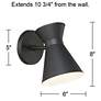 John Timberland Vance 8" Black LED Swivel Modern Outdoor Wall Light